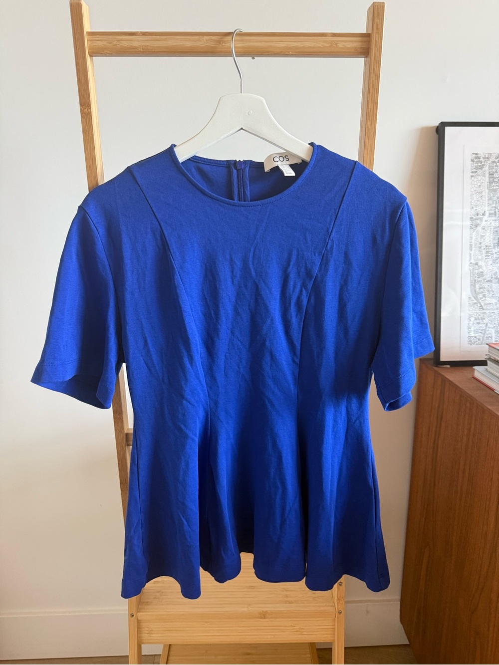 COS Cobalt Blue Short Sleeve Flared Tunic